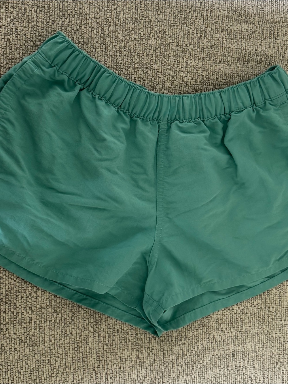 Women's Green Elastic-Waist Casual Shorts
